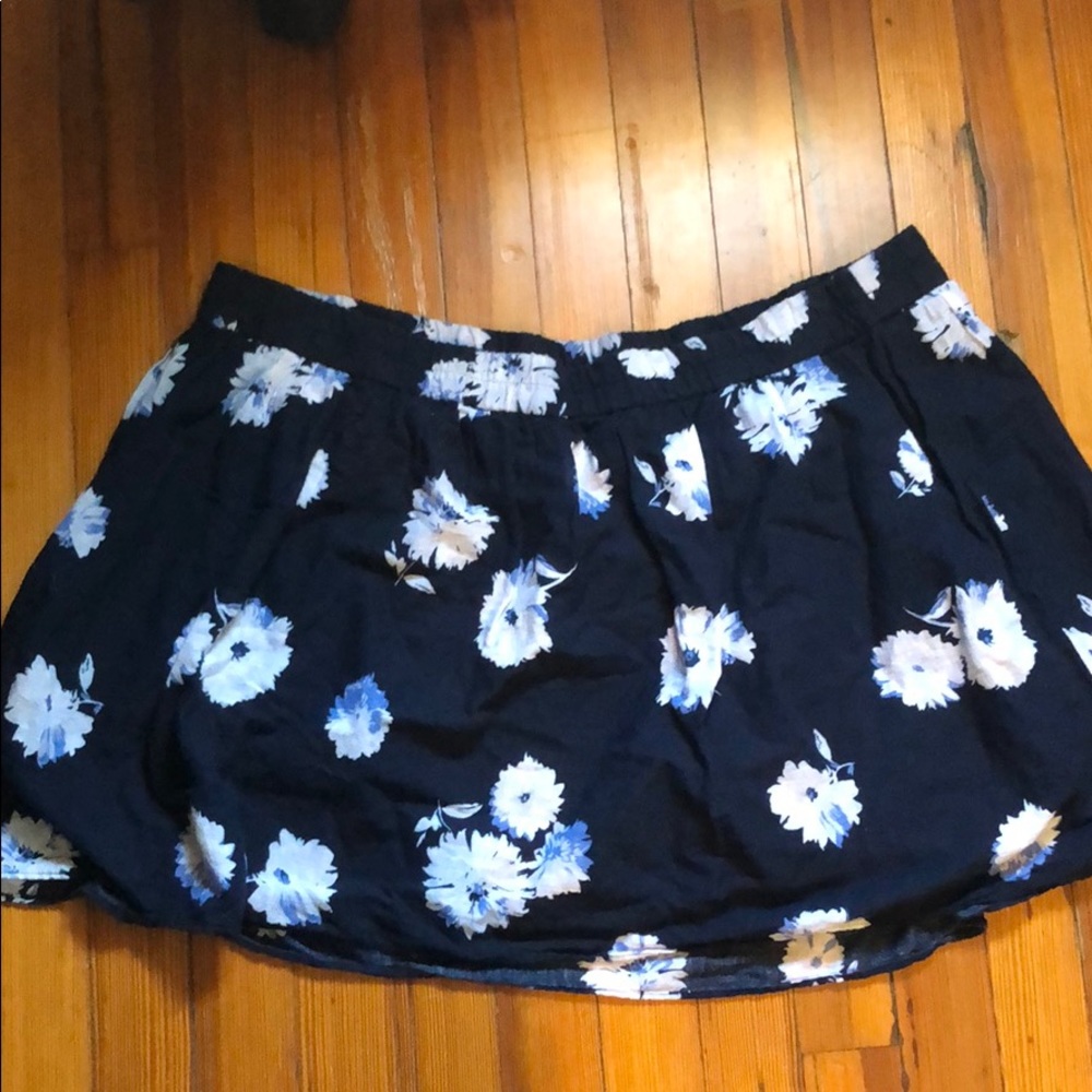 Blue floral skirt xxl